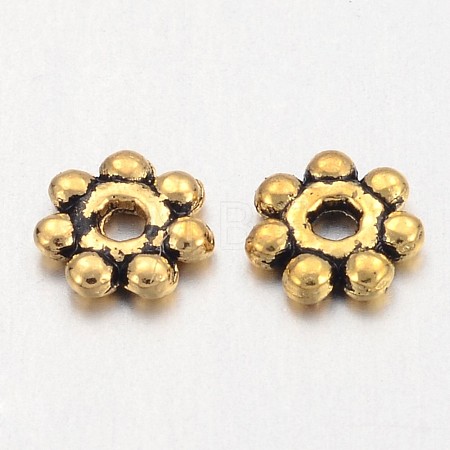 Tibetan Style Alloy Daisy Spacer Beads GLF1022Y-01AG-1