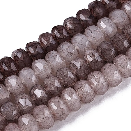 Imitation Jade Crackle Glass Beads Strands GLAA-N068-01A-A07-1