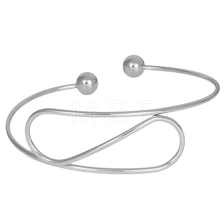 Exaggerated 304 Stainless Steel Open Cuff Bangles PA0789-1-1