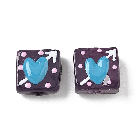 Handmade Lampwork Enamel Beads LAMP-G147-02B-1