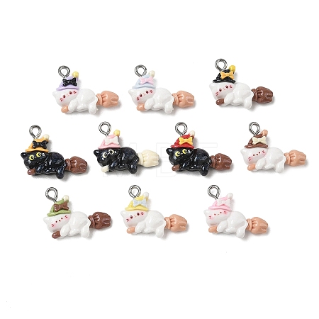 Opaque Resin Pendants RESI-B044-12P-1