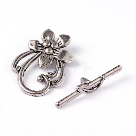 Tibetan Style Alloy Toggle Clasps LS-LF0677Y-1
