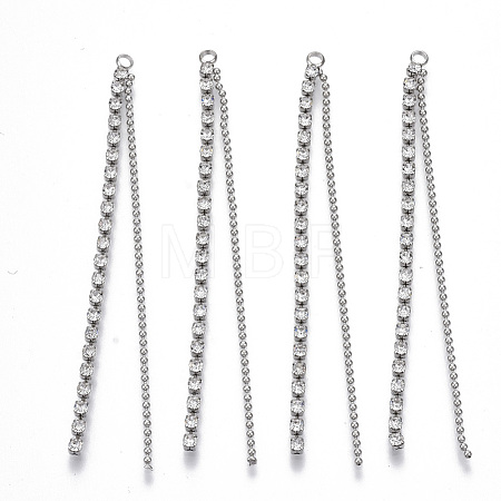 Brass Rhinestone Cup Chain Big Pendants KK-R129-06P-1