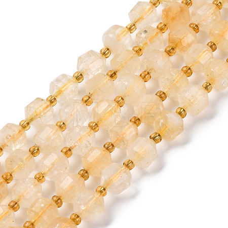 Heated Natural Citrine Beads Strands G-C171-D02-02-1