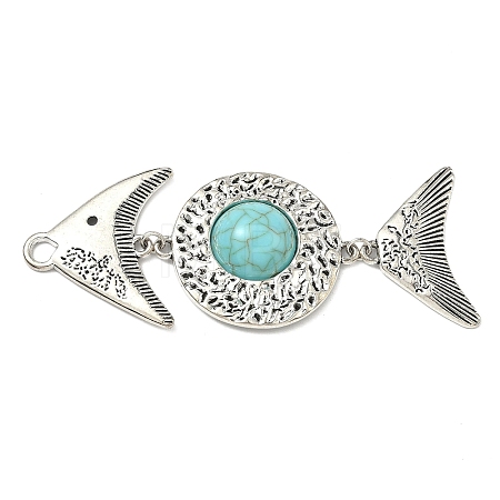 Tibetan Style Alloy Big Pendants FIND-D037-04AS-1