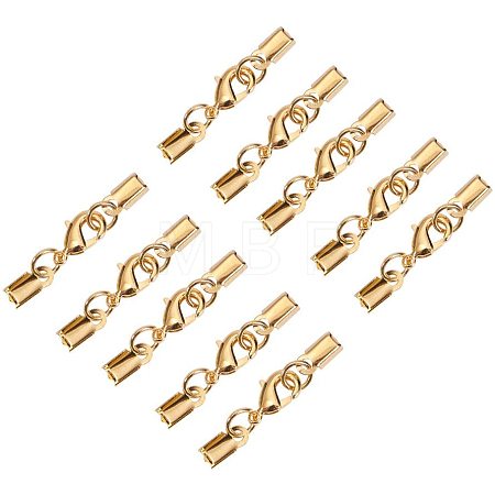 Alloy Clip Ends With Lobster Claw Clasps KK-PH0034-22-1