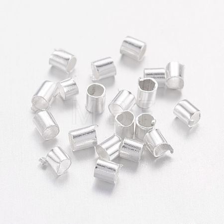 Brass Crimp Beads KK-L021-S-1