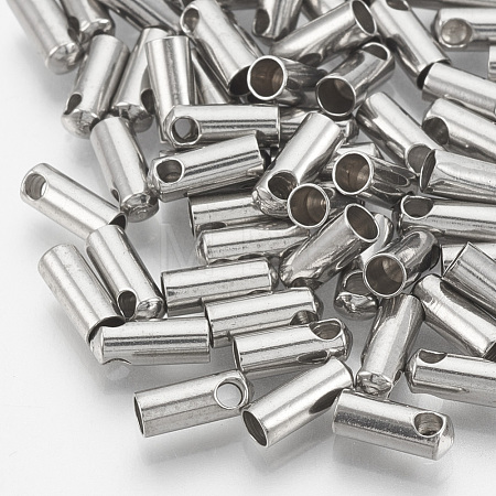 Tarnish Resistant 201 Stainless Steel Cord Ends STAS-S028-36-1