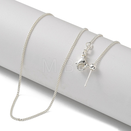 Brass Twisted Chain Necklaces NJEW-M083-01S-1