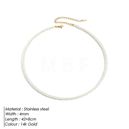 Elegant High-Quality Non-Fading Round Shell Pearl Beaded Heart Pendant Necklaces for Women VI2074-3-1