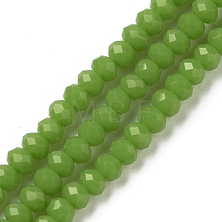 Opaque Solid Color Glass Bead Strands GLAA-F076-A13-1