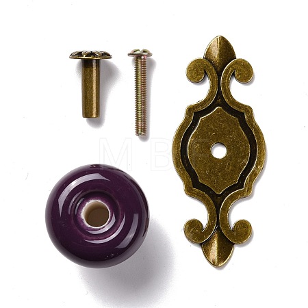 Round-shaped Porcelain Cabinet Door Knobs FIND-Z004-18G-1