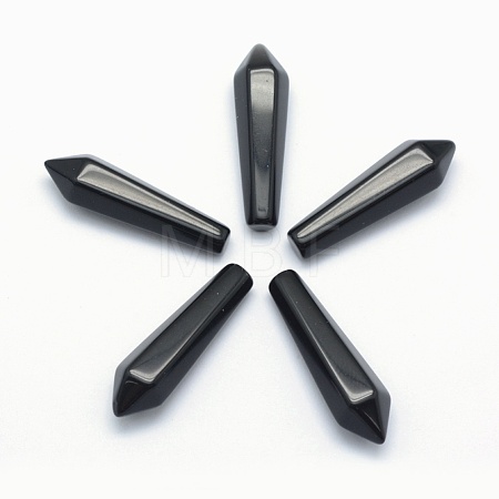 Natural Obsidian Pointed Beads X-G-E490-C17-1