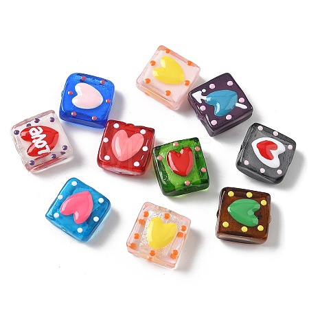 Handmade Lampwork Enamel Beads LAMP-G147-02-1