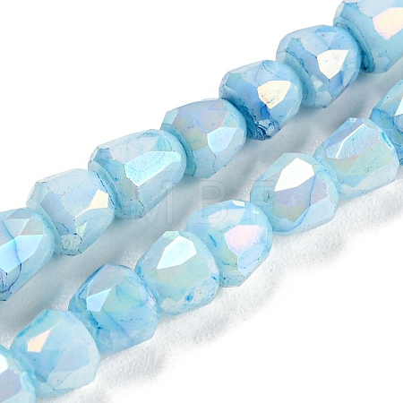 Electroplate Glass Beads Strand GLAA-G088-03-01C-1