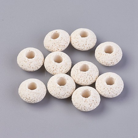 Natural Lava Rock European Beads G-I220-H01-1