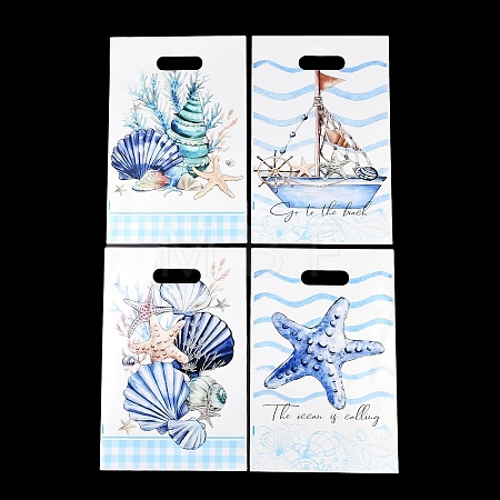 50Pcs Mediterranean Theme OPP Plastic Packaging Bags ABAG-F011-04-1
