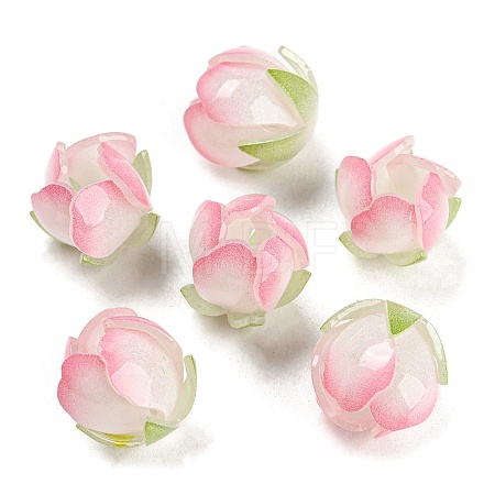 Simulation Lotus Shape Acrylic Beads MACR-K354-06C-1