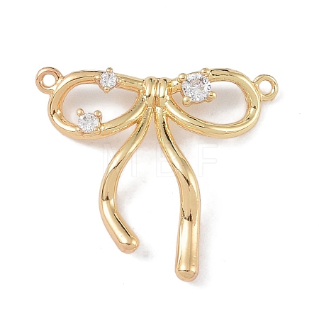 Brass Micro Pave Clear Cubic Zirconia Pendants KK-U008-01A-G-1