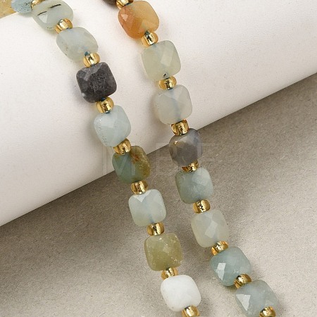 Natural Flower Amazonite Beads Strands GG-CBA96AE-A07-6x6mm-1