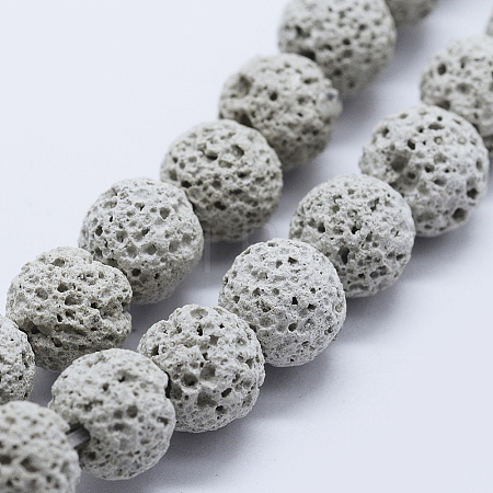 Natural Lava Rock Beads Strands G-P349-01-8mm-1