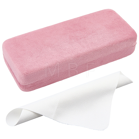 1Pc Rectangle Iron & Velvet Eyeglass Cases AJEW-CN0007-35A-1