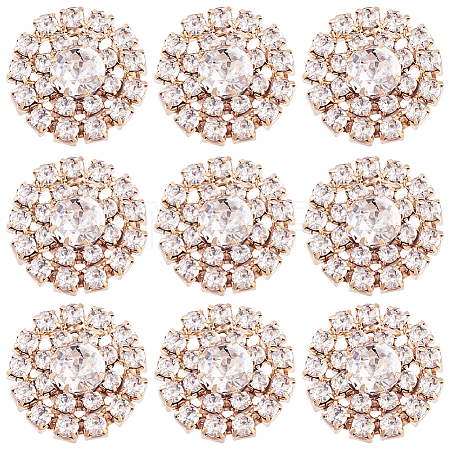 30Pcs Alloy Rhinestone Cabochons ALRI-GA0001-09KCG-1