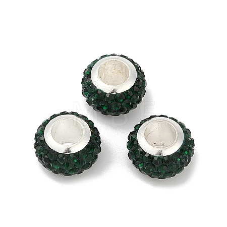 Alloy Rhinestone Clay Pave Beads ALRI-D300-03S-06-1