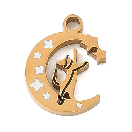 304 Stainless Steel Rhinestone Pendants RB-CBAB4B7-01F-G-1