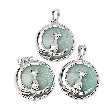 Natural Amazonite Pendants GG-CBA0251-10J-P-1
