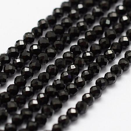 Natural Black Spinel Beads Strands G-K185-09-1