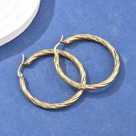 304 Stainless Steel Hoop Earrings X-EJEW-H322-17G-1