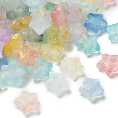 Gradient Color Transparent Acrylic Beads X-OACR-M023-04B-1