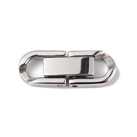 Non-Tarnish 304 Stainless Steel Fold Over Clasps STAS-G307-11B-P-1