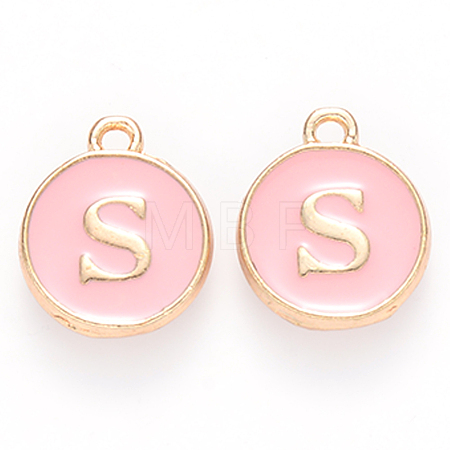 Golden Plated Alloy Enamel Charms ENAM-S118-07S-1