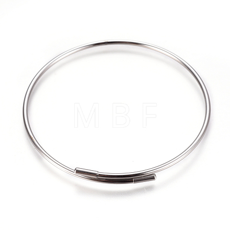 Non-Tarnish Adjustable 304 Stainless Steel Bangles Making MAK-I013-02-P-1