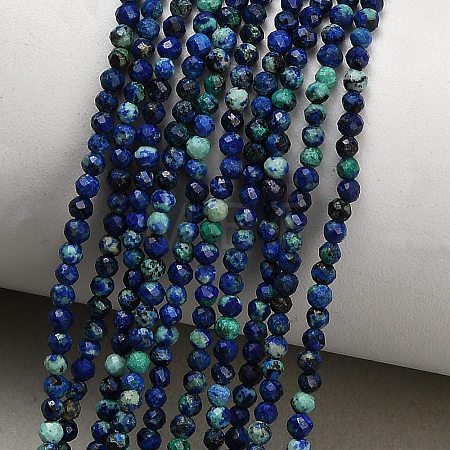 Natural Chrysocolla and Lapis Lazuli Beads Strands GG-CBA77FB-B05-2mm-1