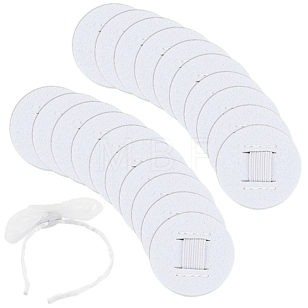 20Pcs Felt Hair Band Pads DIY-BC0015-58B-1