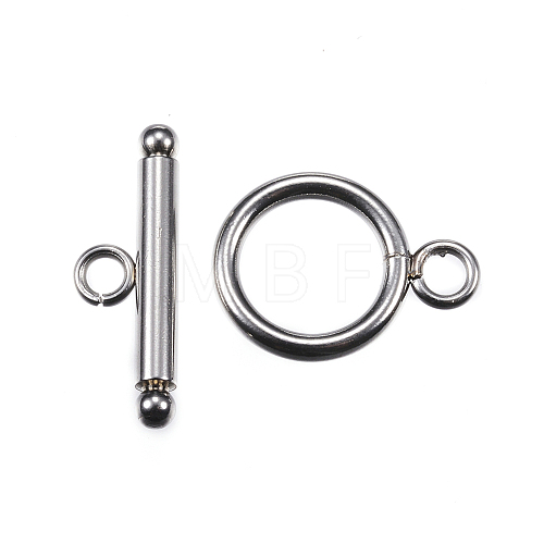 Tarnish Resistant 304 Stainless Steel Toggle Clasps STAS-F040-41-P-1