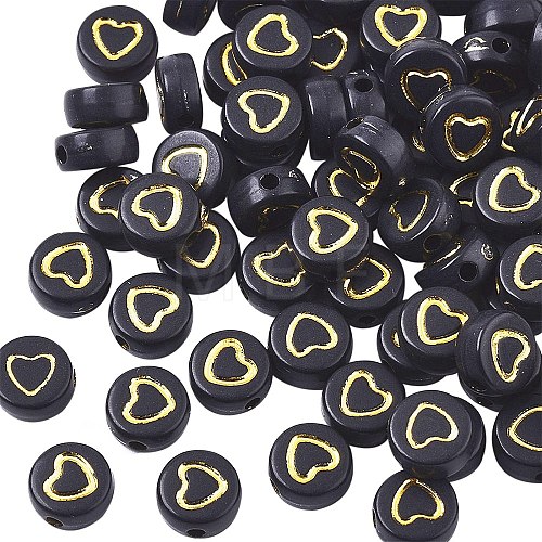 Opaque Acrylic Beads PACR-SZ0001-002B-1