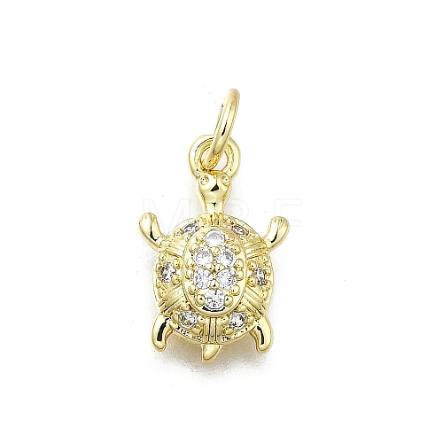 Brass Micro Pave Cubic Zirconia Pendants KK-K400-41G-1