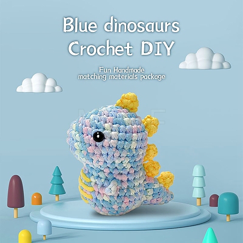 DIY Dinosaur Crochet Knitting Beginner Kit PW-WG5C721-04-1