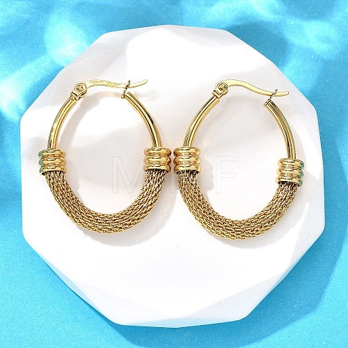 201 Stainless Steel Hoop Earrings EJEW-Q026-15G-B-1