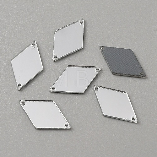 Rhombus Acrylic Mirror Sew on Rhinestone FIND-WH0155-029C-1