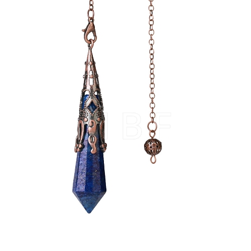 Natural Lapis Lazuli Dowsing Pendulum Big Pendants PW-WGF0B2B-09-1