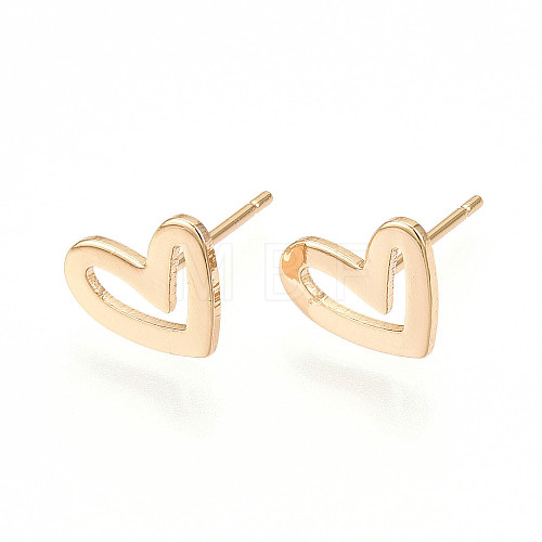 Brass Stud Earrings KK-S348-123-1