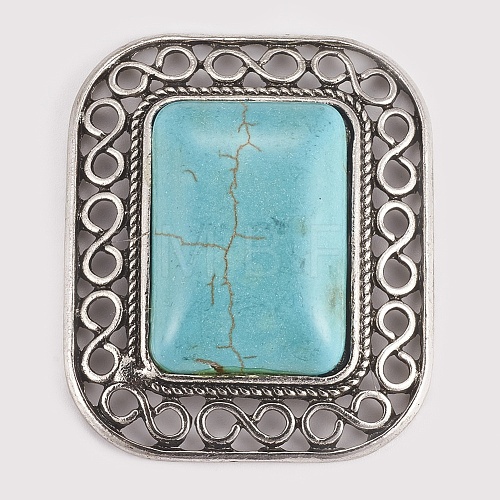 Synthetic Turquoise Cabochons PALLOY-J476-02AS-1
