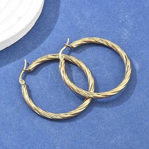 304 Stainless Steel Hoop Earrings X-EJEW-H322-17G-1