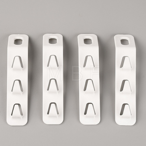 Plastic Rectangle with 3-link Hooks AJEW-WH0223-85-1