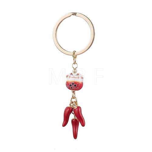 Porcelain & Alloy Enamel Keychain KEYC-JKC01156-04-1